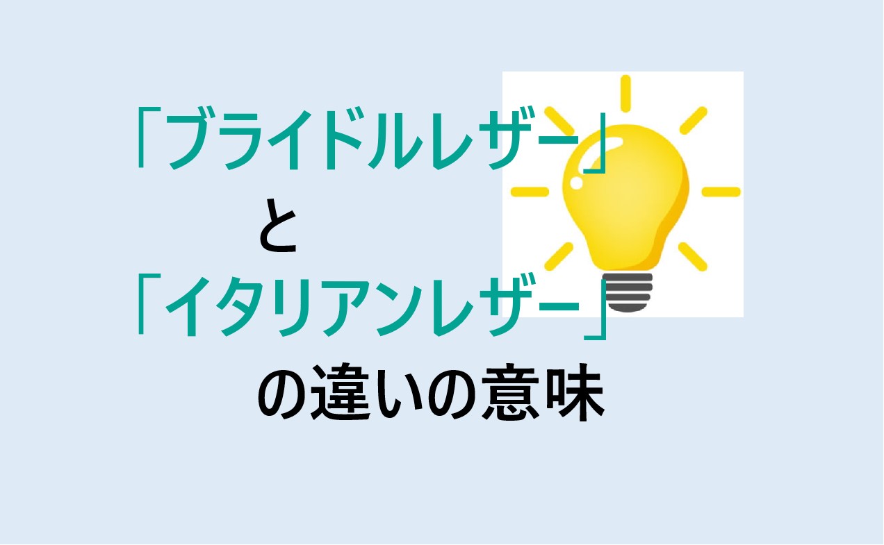 ブライドルレザーとイタリアンレザーの違い