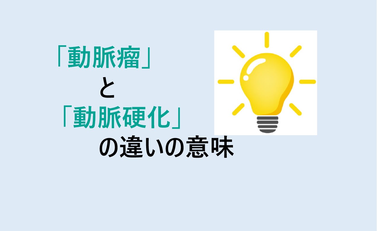 動脈瘤と動脈硬化の違い