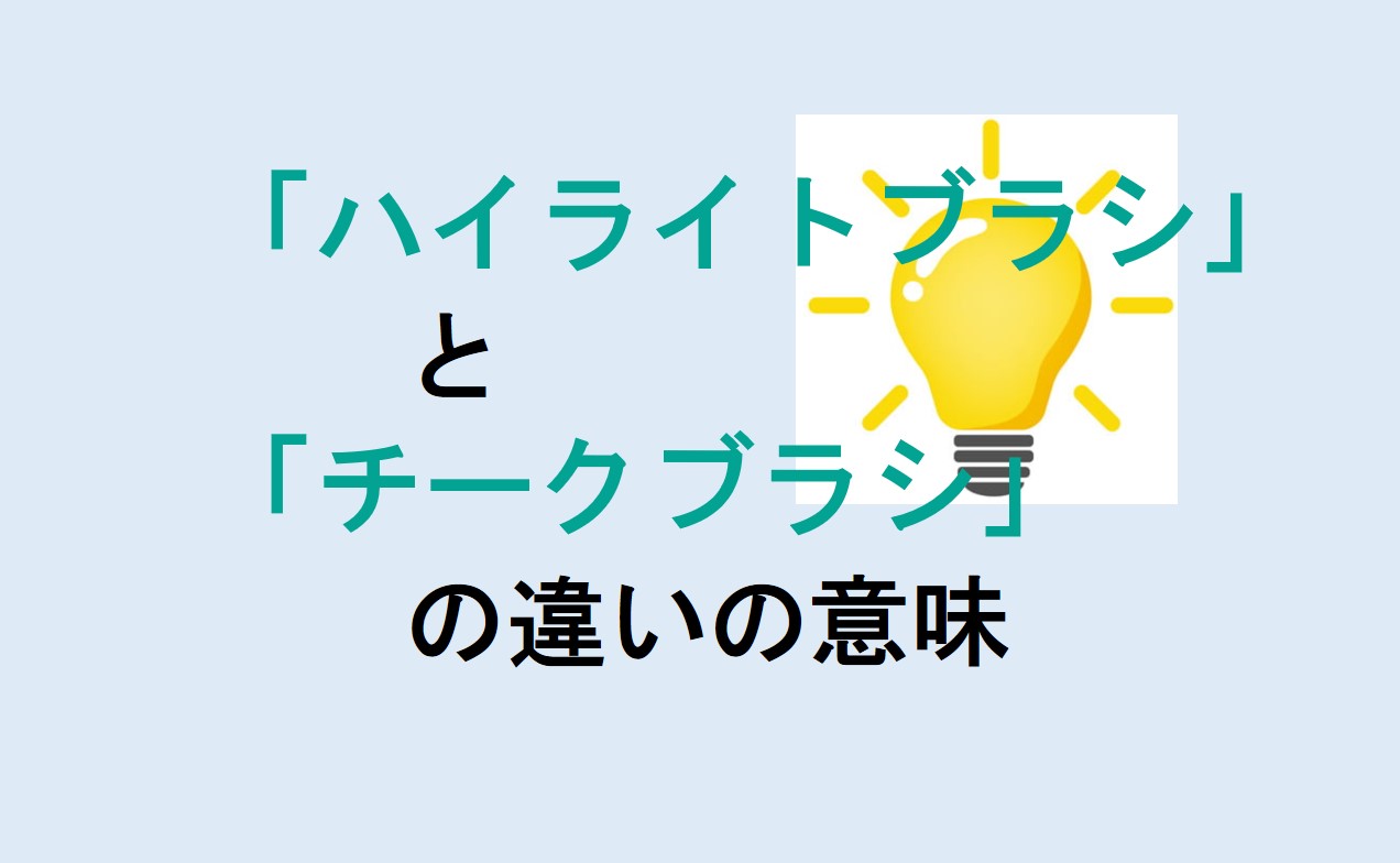 ハイライトブラシとチークブラシの違い