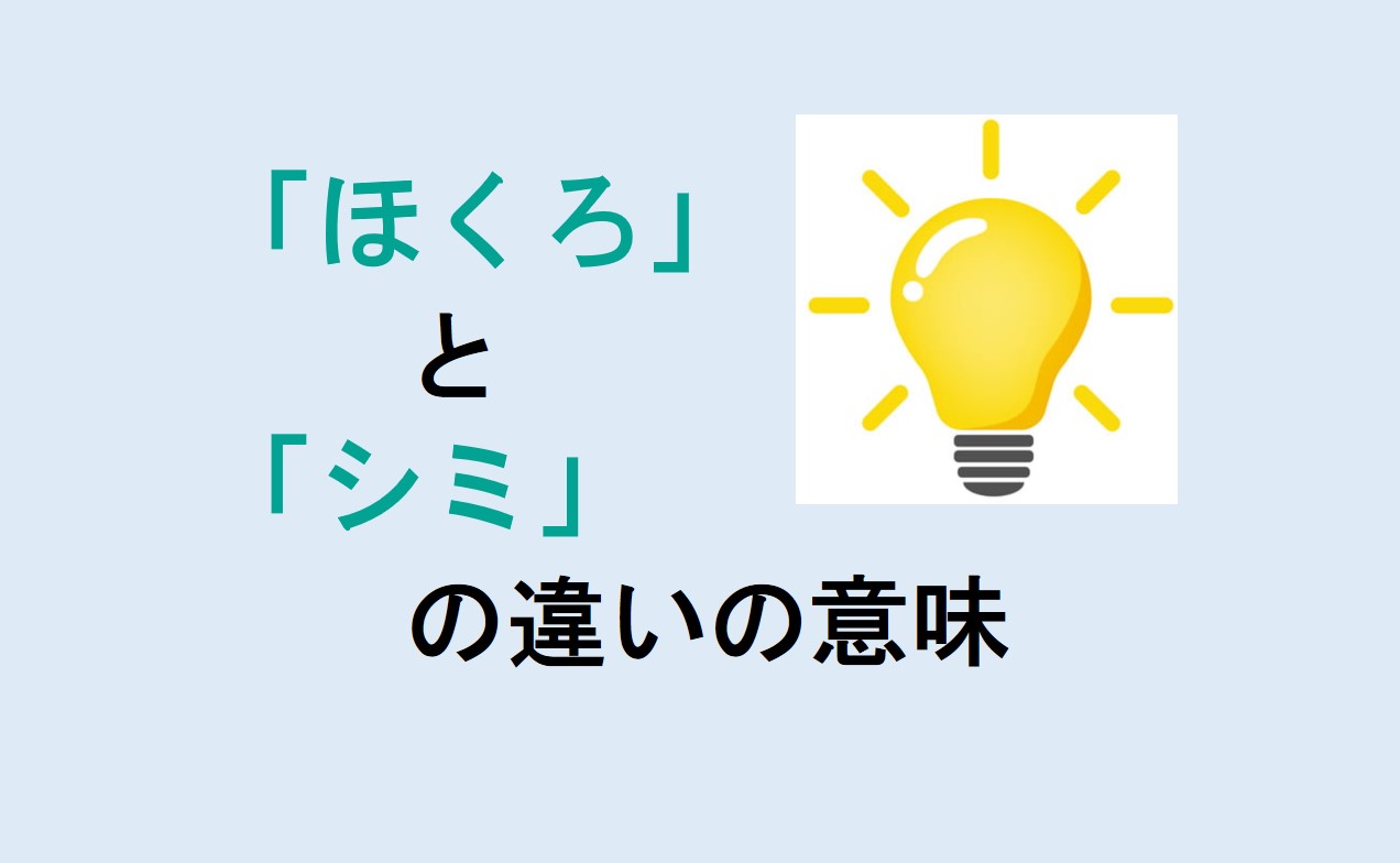 ほくろとシミの違い