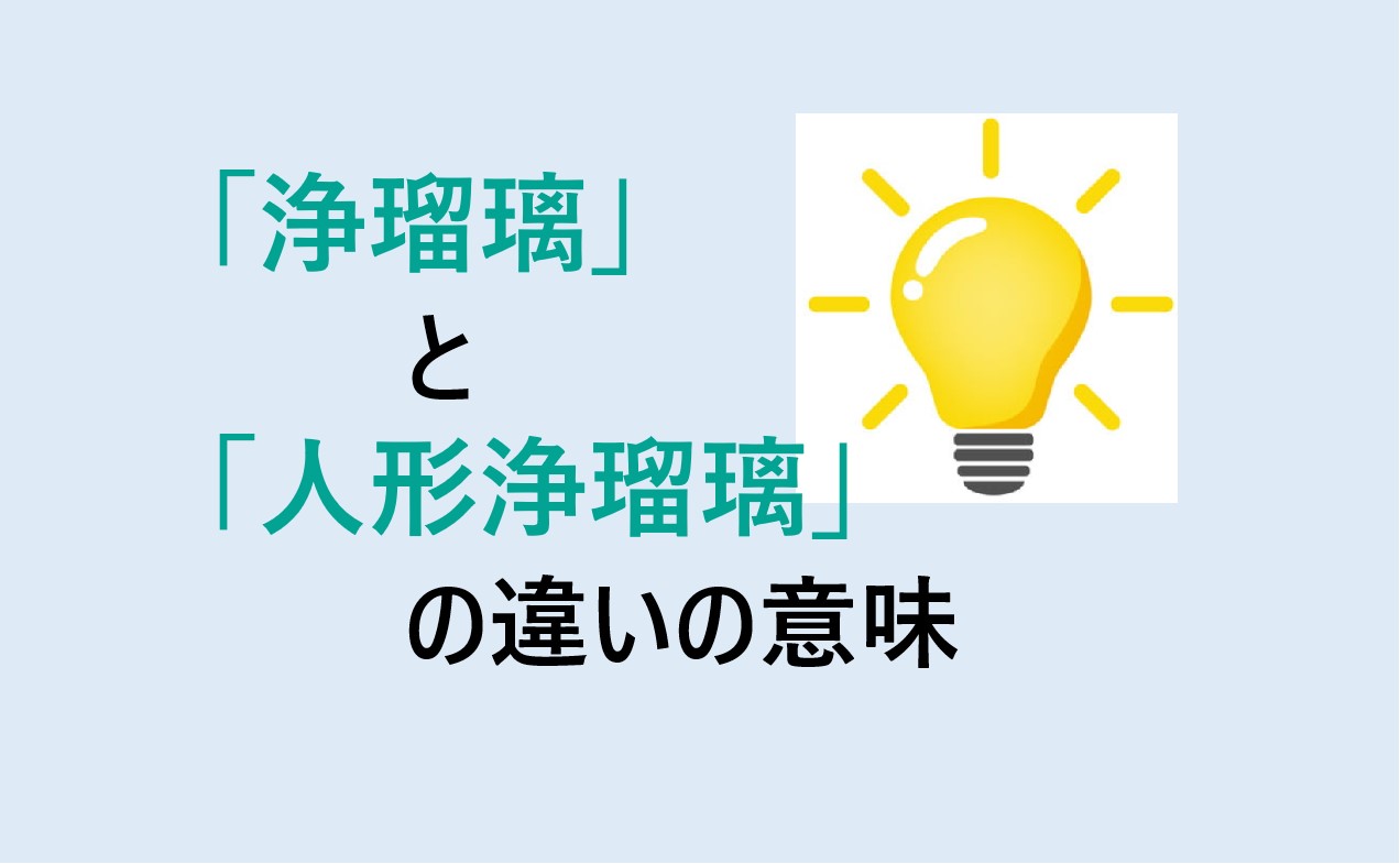 浄瑠璃と人形浄瑠璃の違い