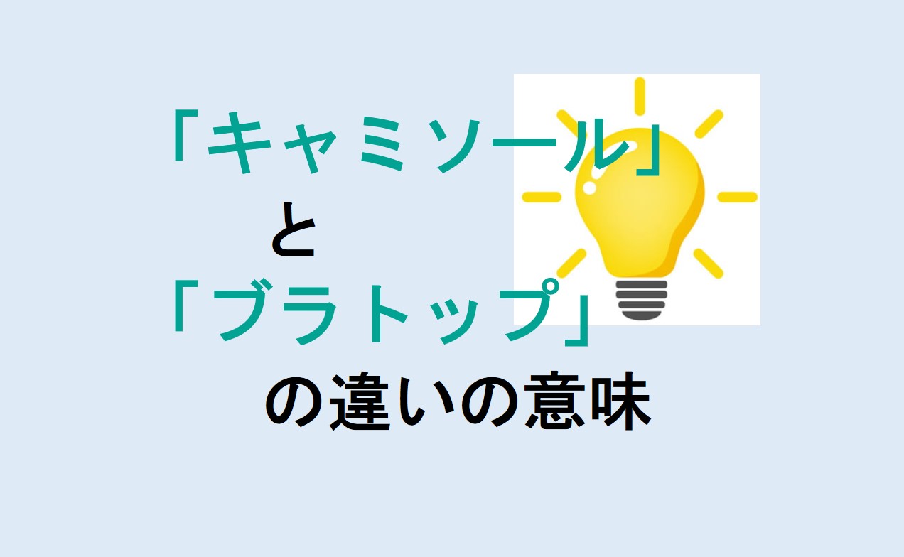 キャミソールとブラトップの違い