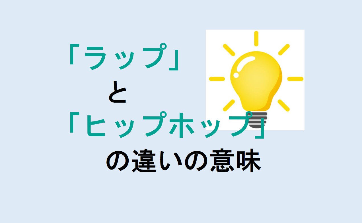 ラップとヒップホップの違い