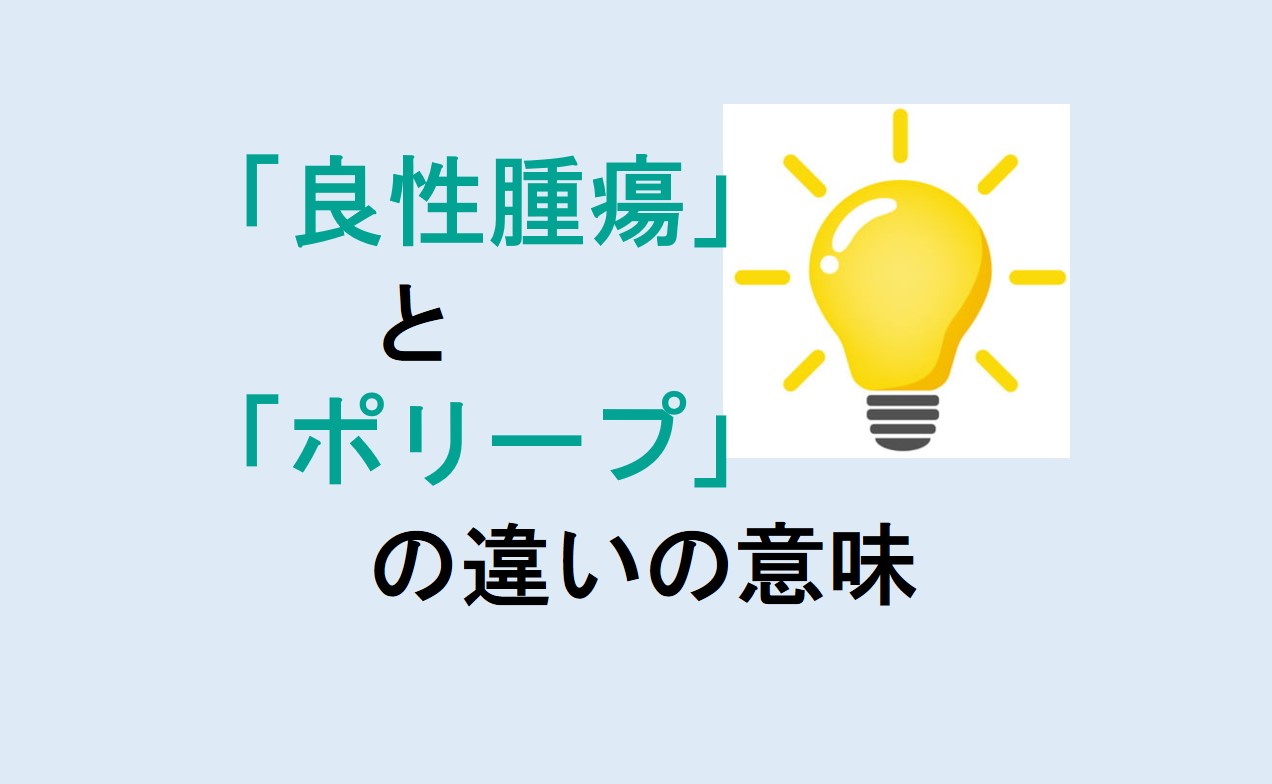 良性腫瘍とポリープの違い