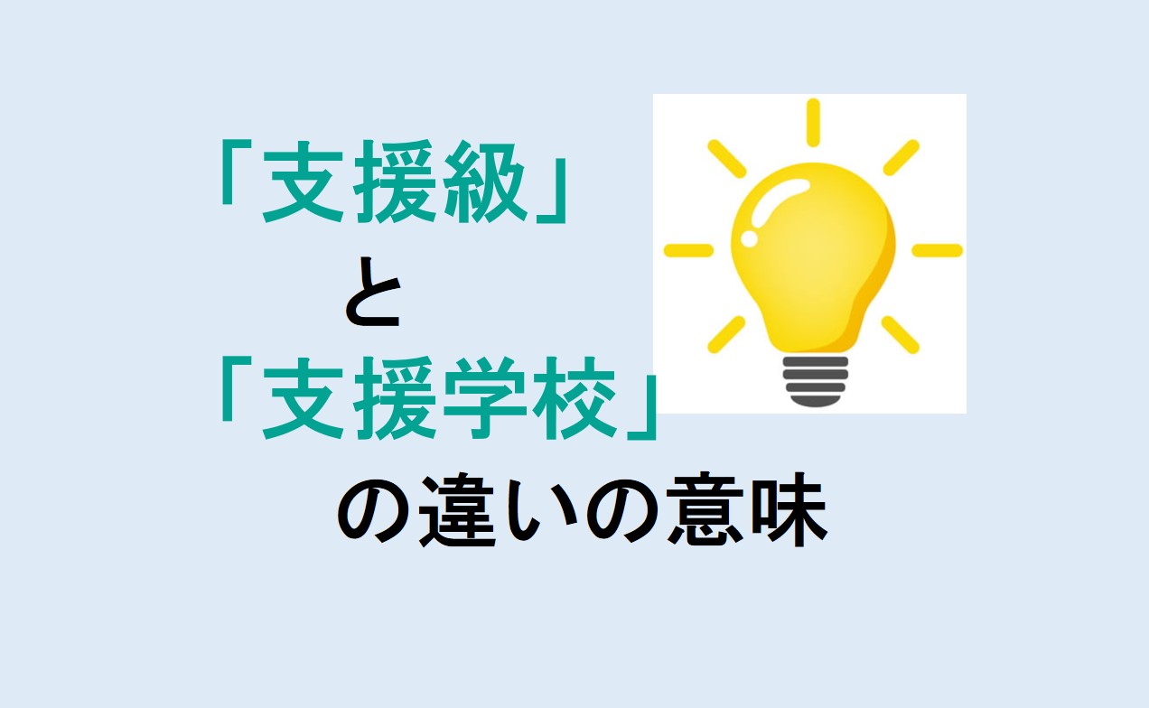 支援級と支援学校の違い