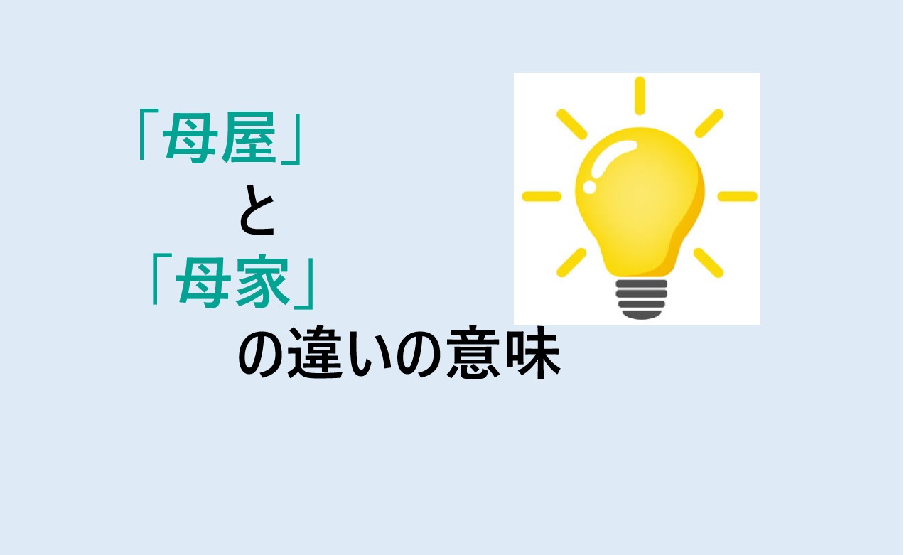 母屋と母家の違い