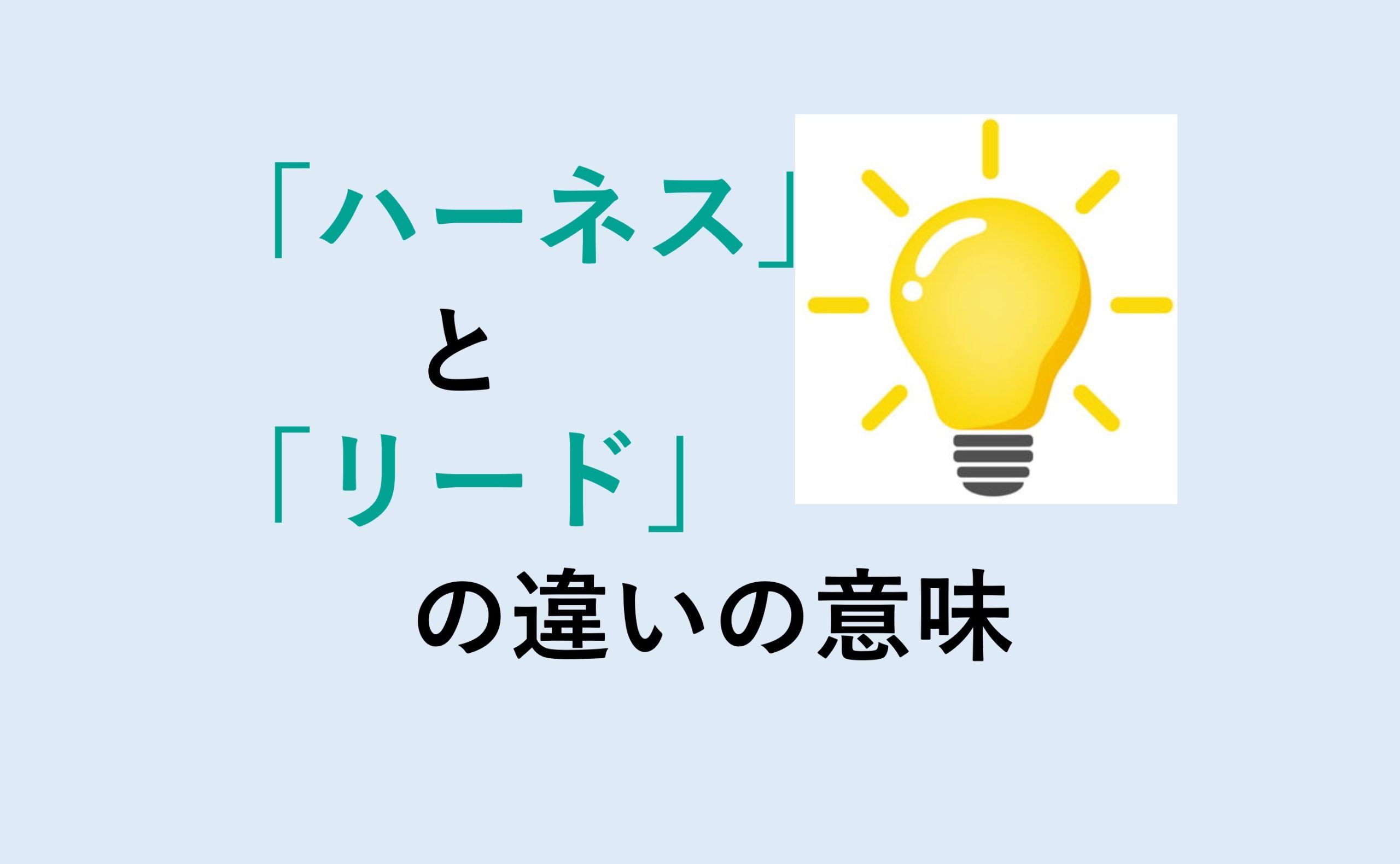 ハーネスとリードの違いの意味を分かりやすく解説！