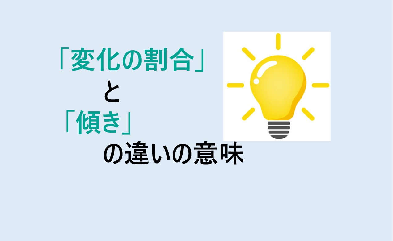 変化の割合と傾きの違い