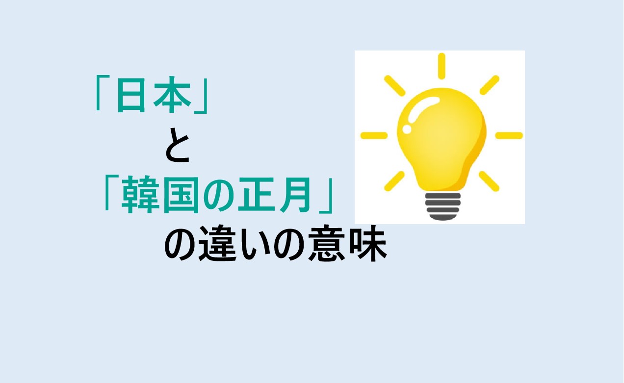 日本と韓国の正月の違い