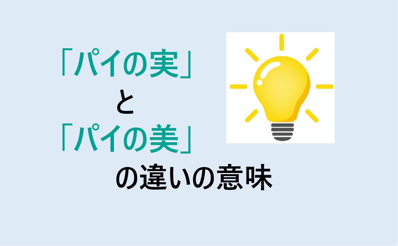 パイの実とパイの美の違い