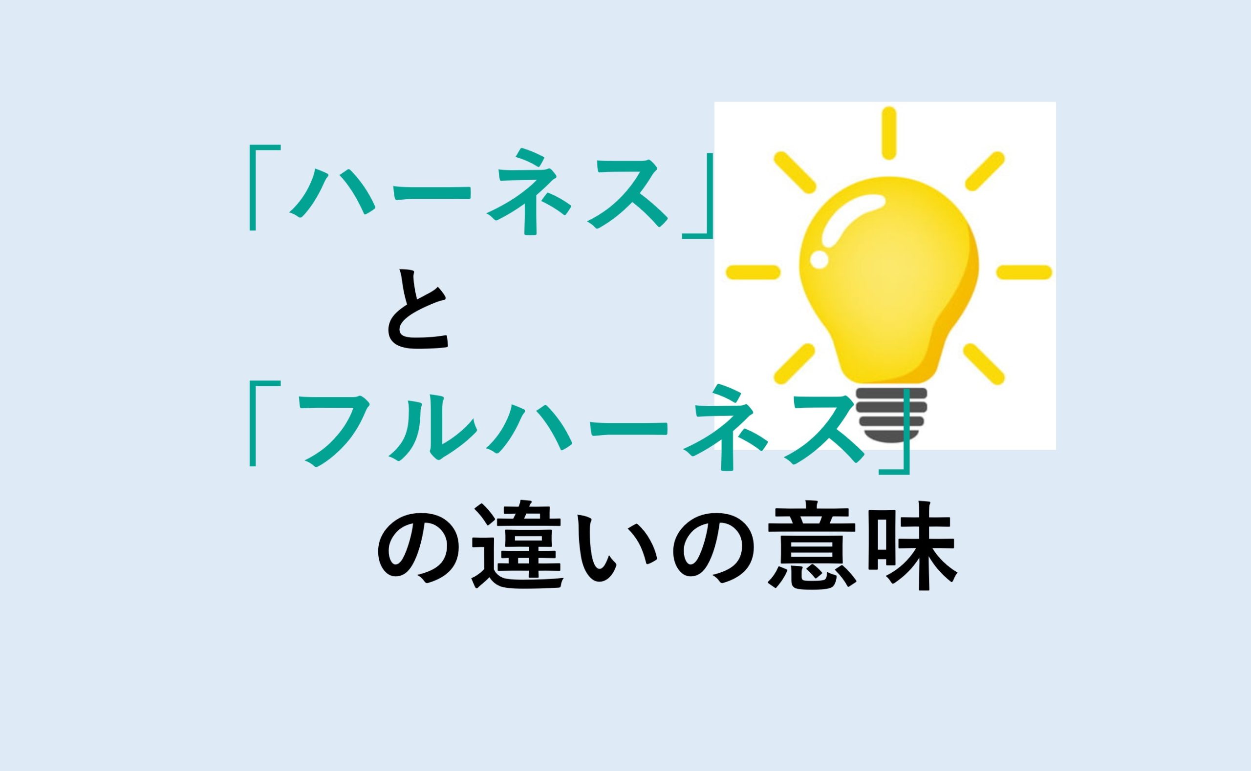 ハーネスとフルハーネスの違い