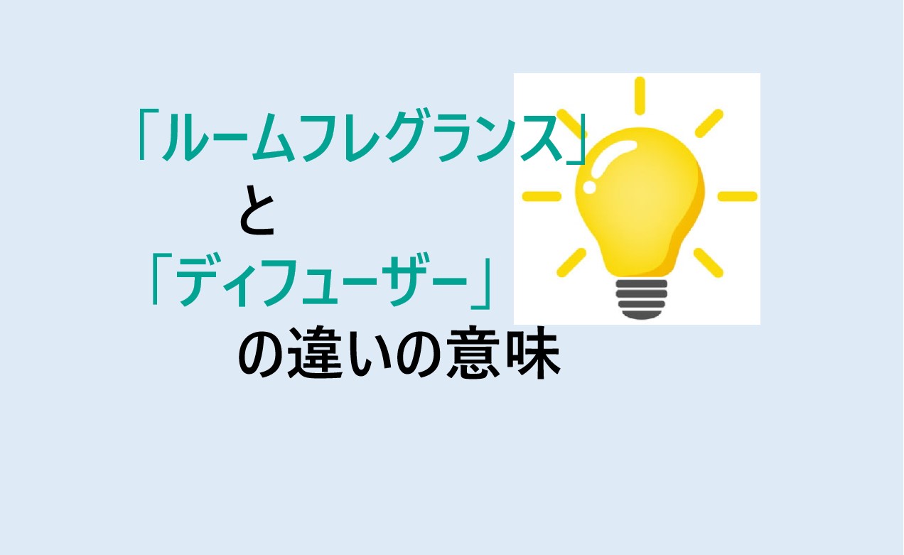 ルームフレグランスとディフューザーの違い