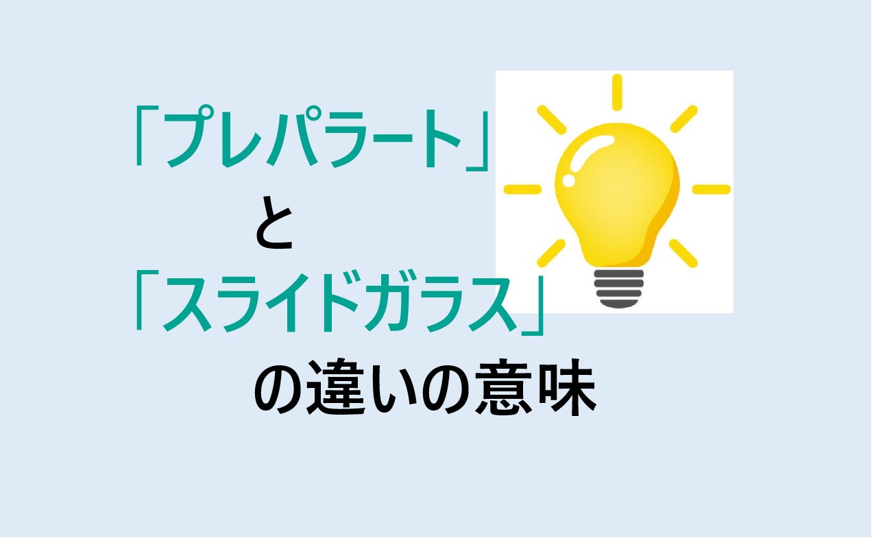 プレパラートとスライドガラスの違い