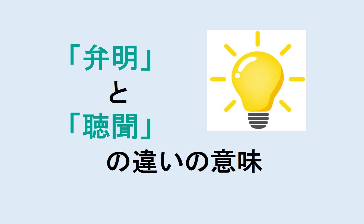 弁明と聴聞の違い