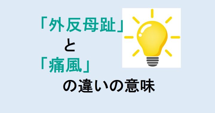 外反母趾と痛風の違いの意味を分かりやすく解説！