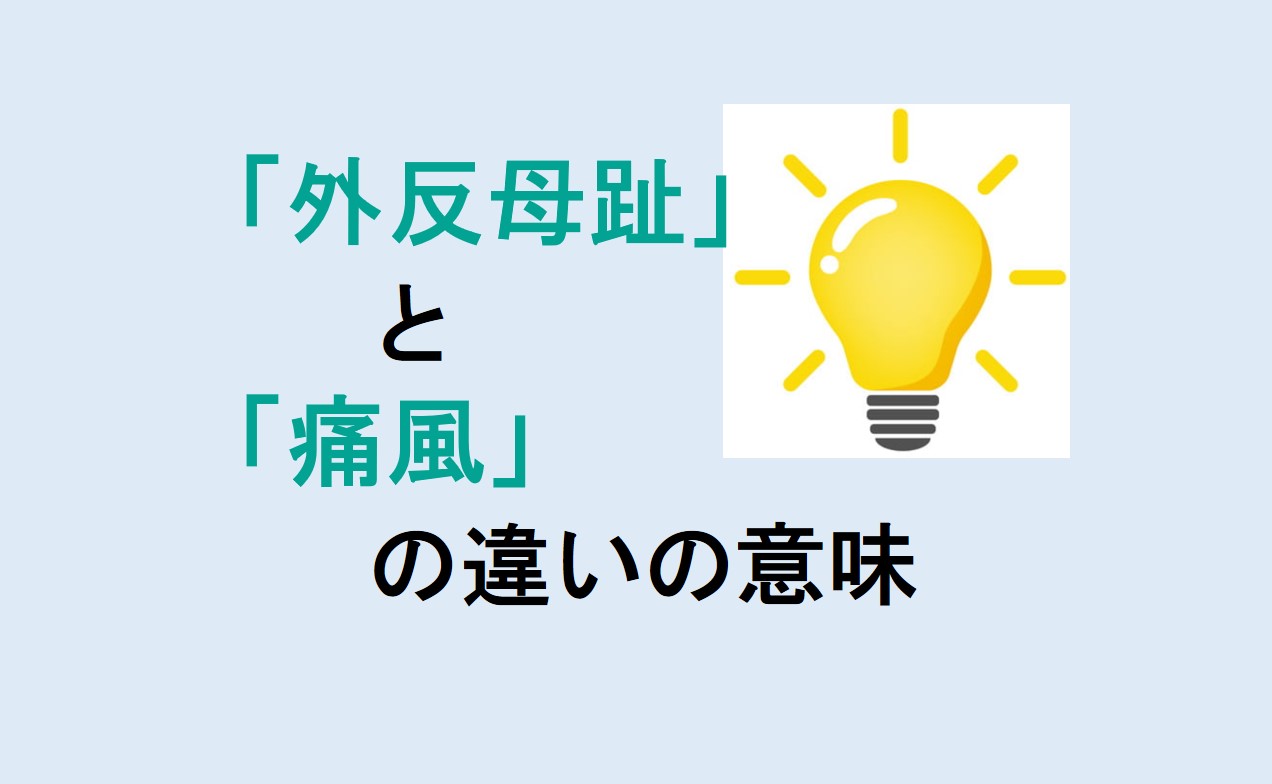 外反母趾と痛風の違い