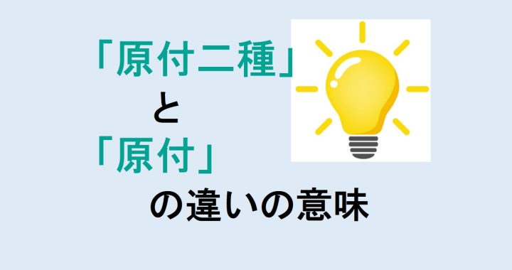 原付二種と原付の違いの意味を分かりやすく解説！