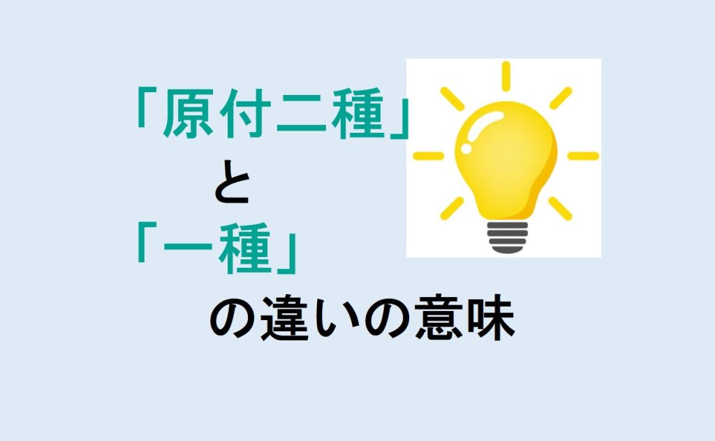 原付二種と一種の違い