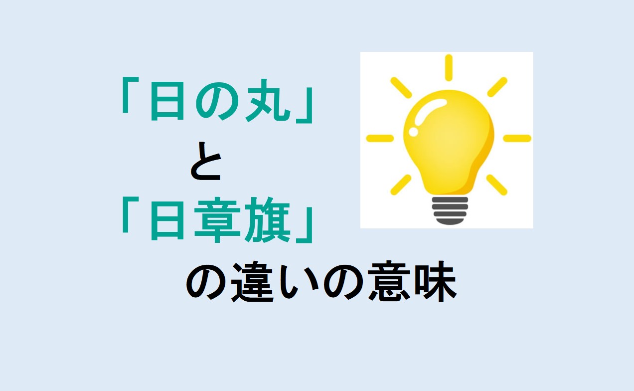 日の丸と日章旗の違い