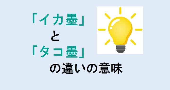 イカ墨とタコ墨の違いの意味を分かりやすく解説！