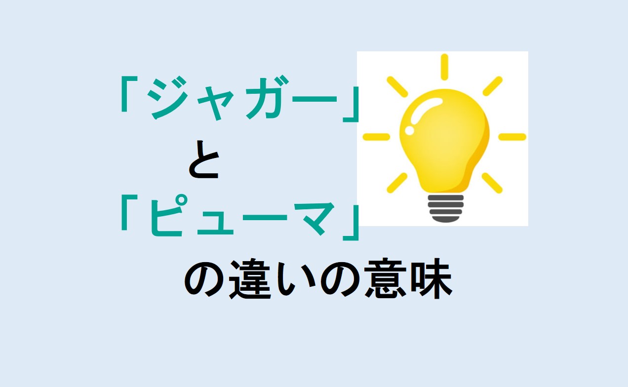 ジャガーとピューマの違い