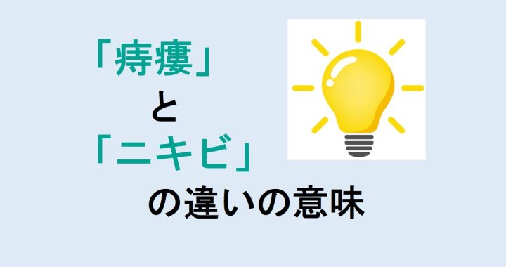 痔瘻とニキビの違いの意味を分かりやすく解説！