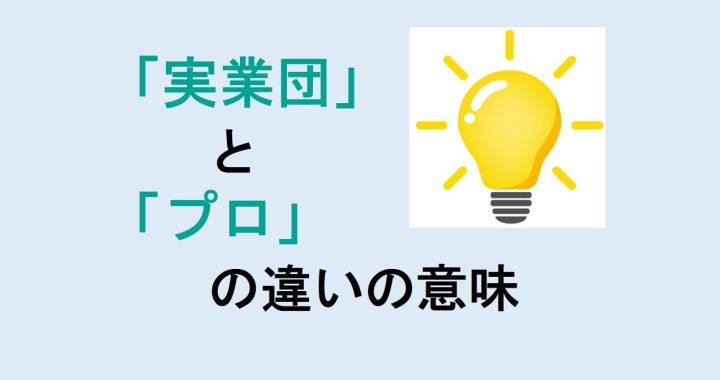 実業団とプロの違いの意味を分かりやすく解説！