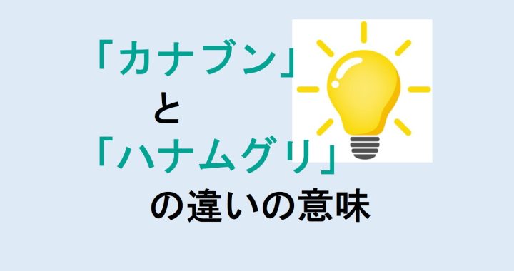 カナブンとハナムグリの違いの意味を分かりやすく解説！