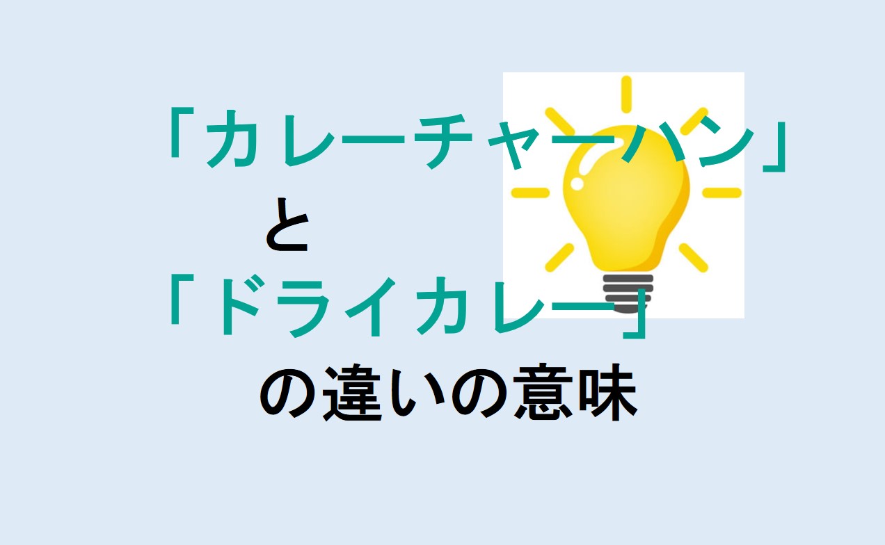 カレーチャーハンとドライカレーの違い