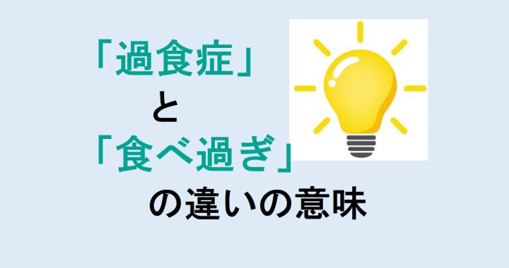 過食症と食べ過ぎの違いの意味を分かりやすく解説！