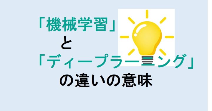 機械学習とディープラーニングの違いの意味を分かりやすく解説！