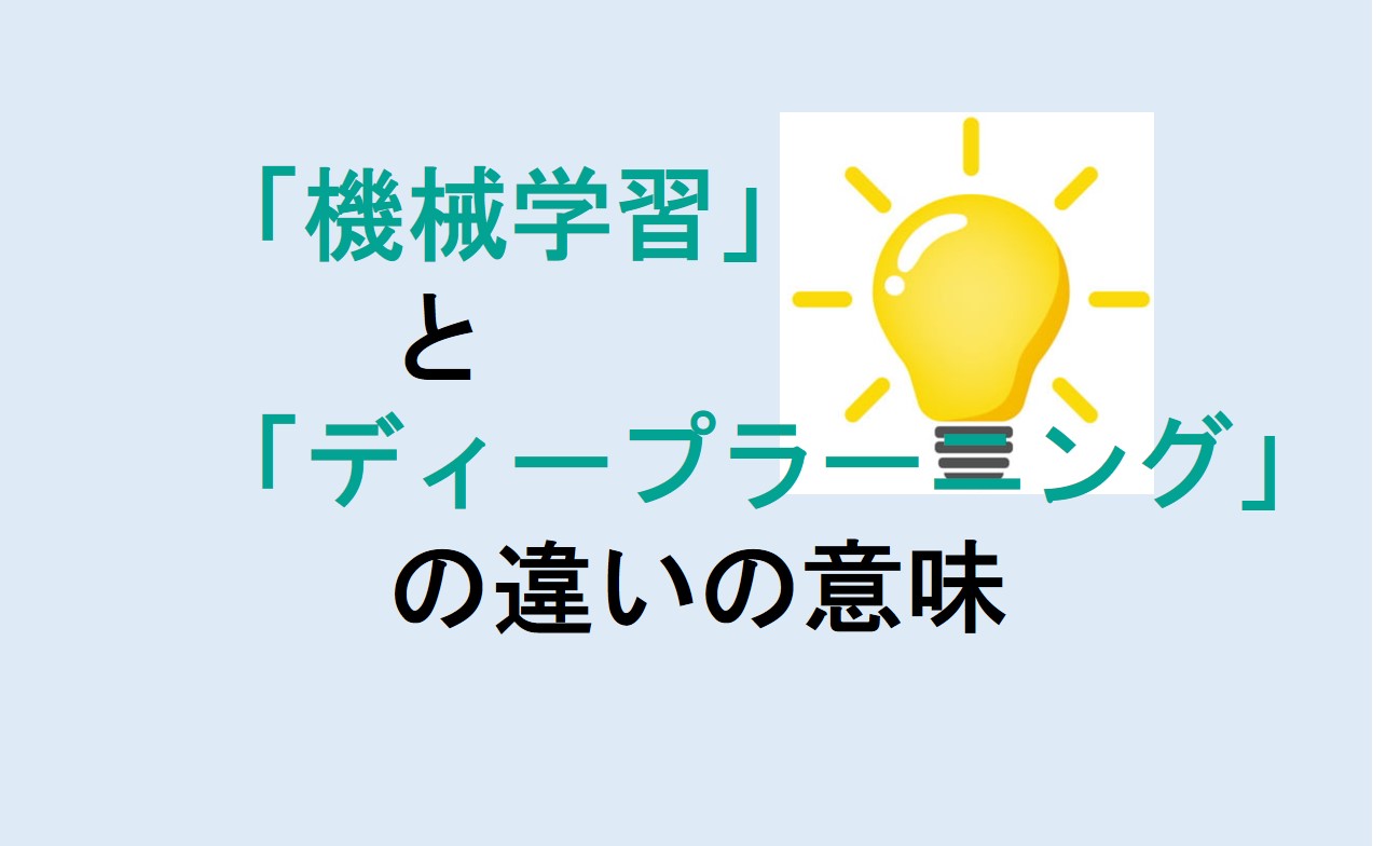 機械学習とディープラーニングの違い