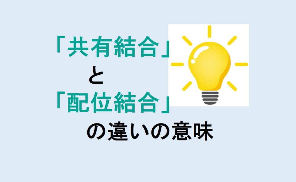 共有結合と配位結合の違い