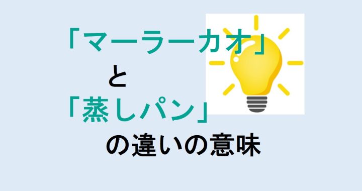 マーラーカオと蒸しパンの違いの意味を分かりやすく解説！