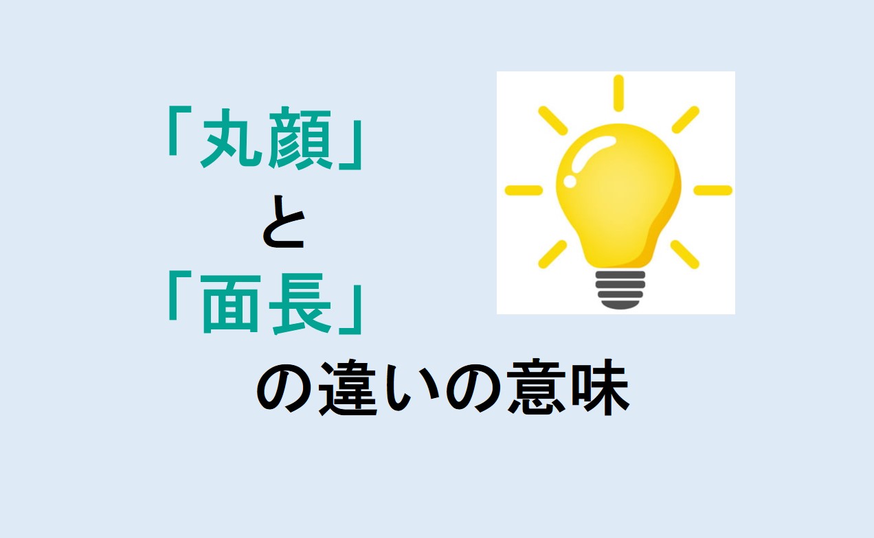 丸顔と面長の違い