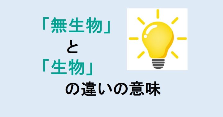 無生物と生物の違いの意味を分かりやすく解説！