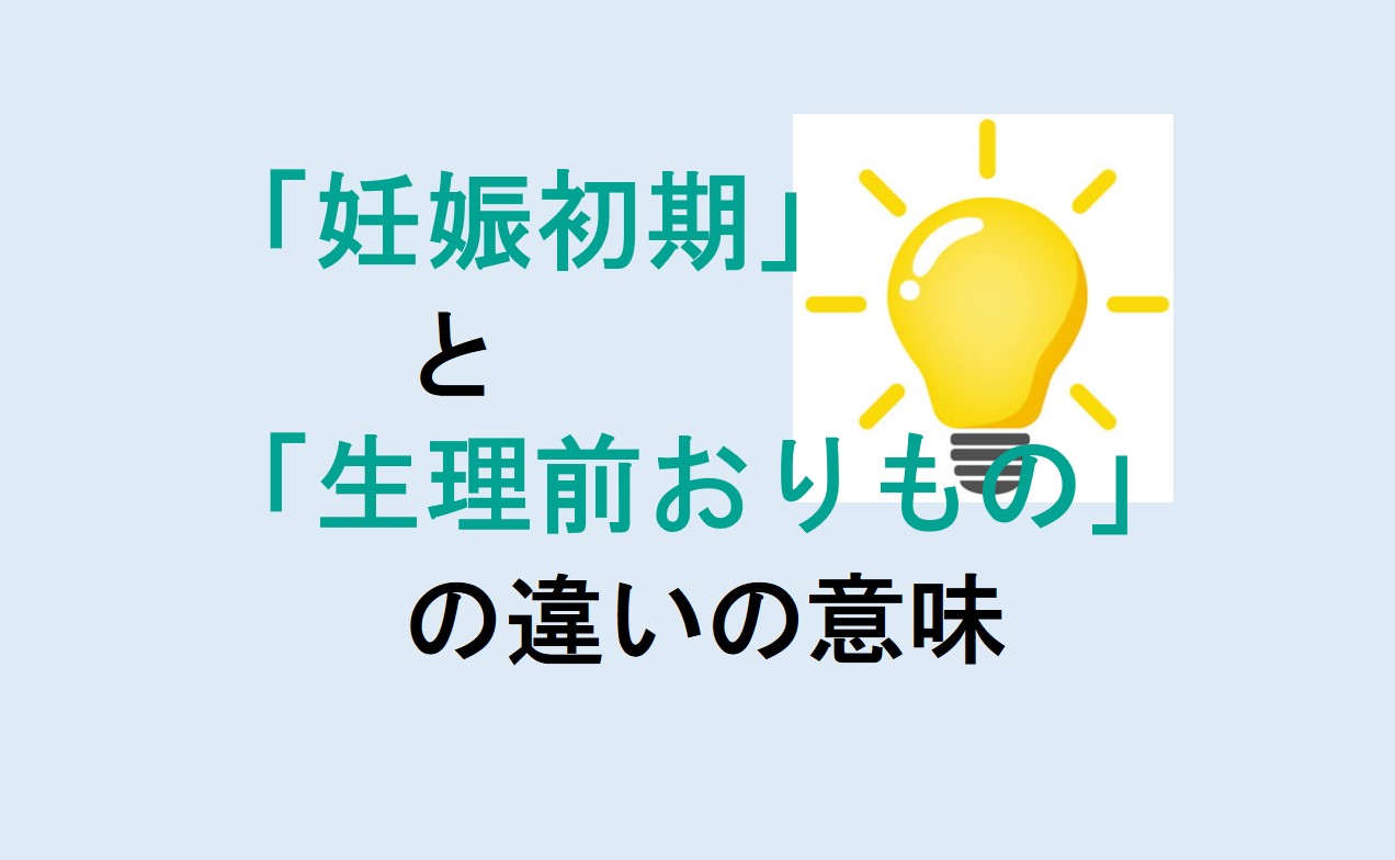 妊娠初期と生理前おりものの違い