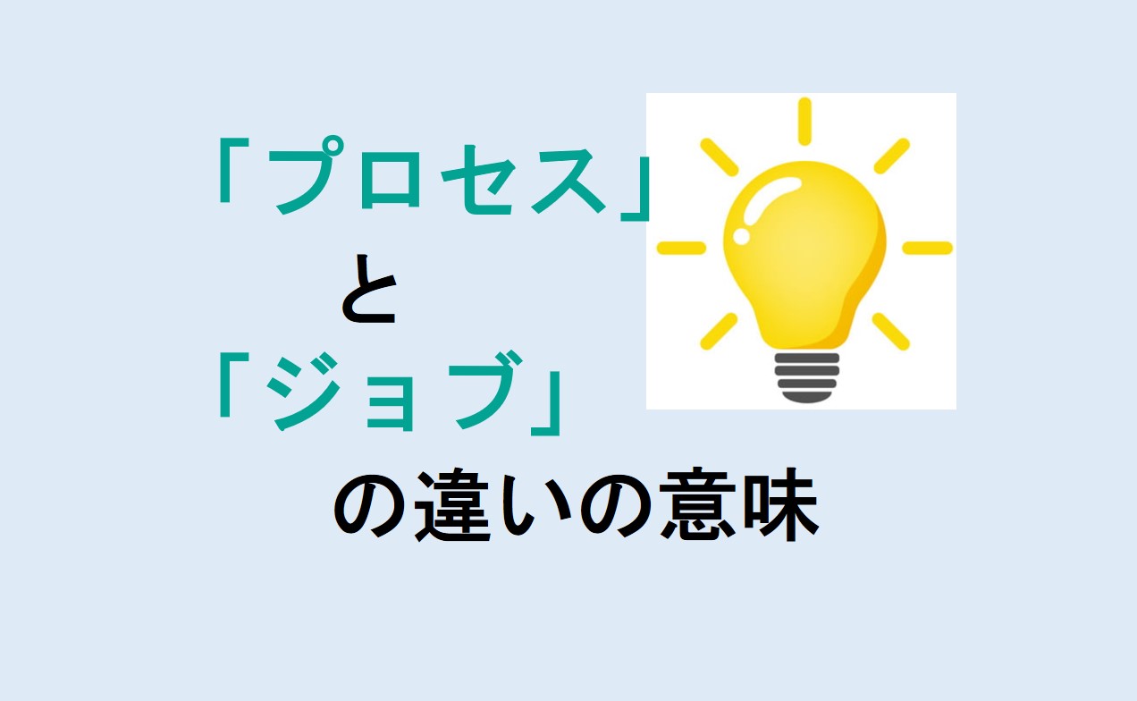 プロセスとジョブの違い