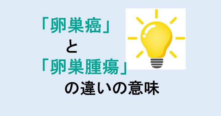 卵巣癌と卵巣腫瘍の違いの意味を分かりやすく解説！