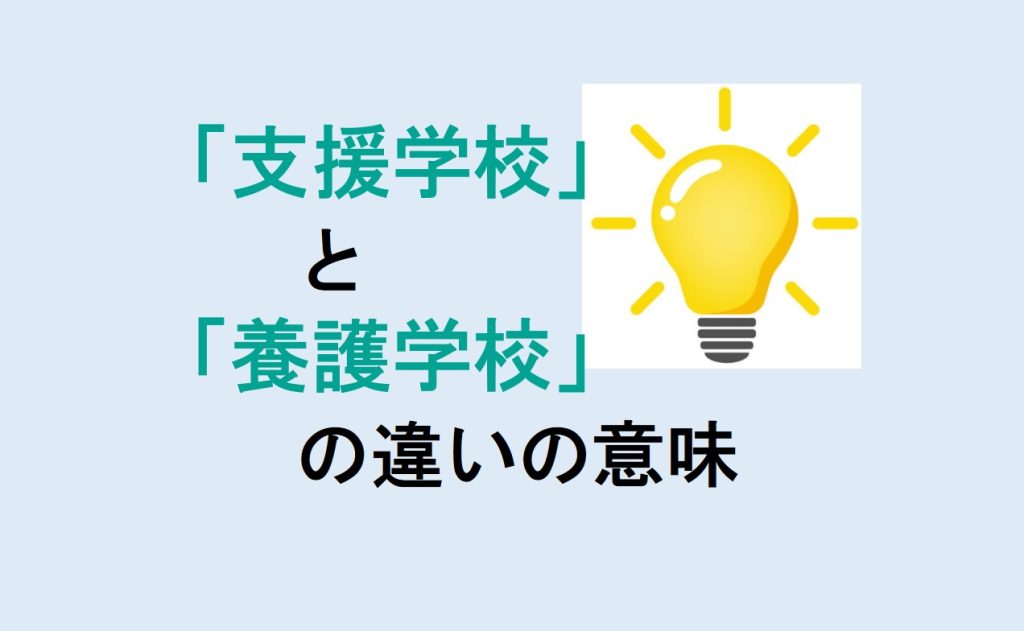 支援学校と養護学校の違い