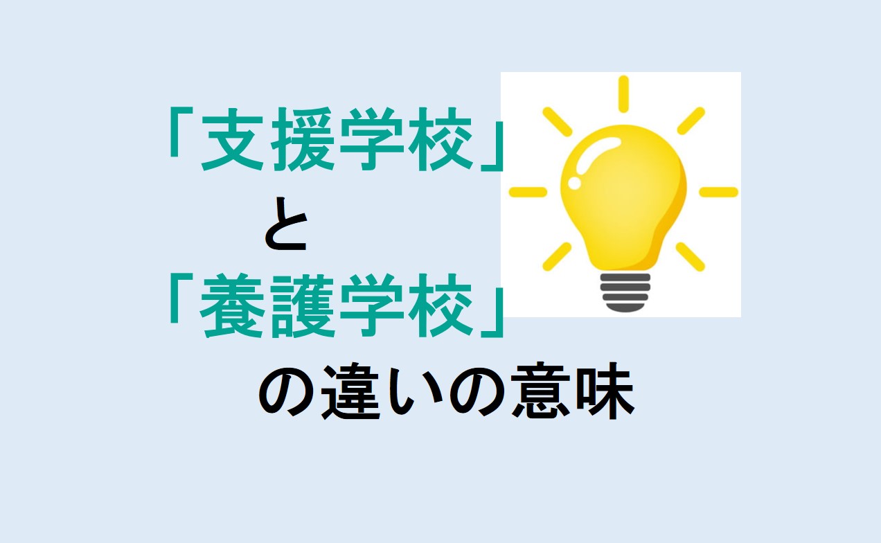 支援学校と養護学校の違い