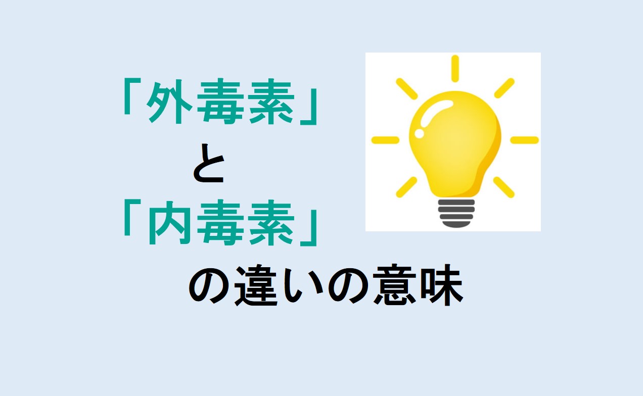 外毒素と内毒素の違い