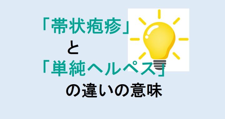 帯状疱疹と単純ヘルペスの違いの意味を分かりやすく解説！