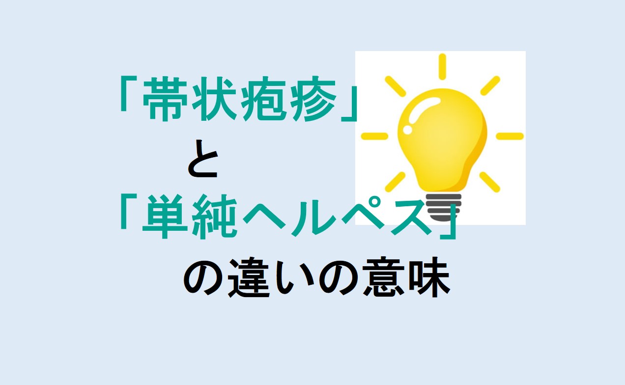 帯状疱疹と単純ヘルペスの違い