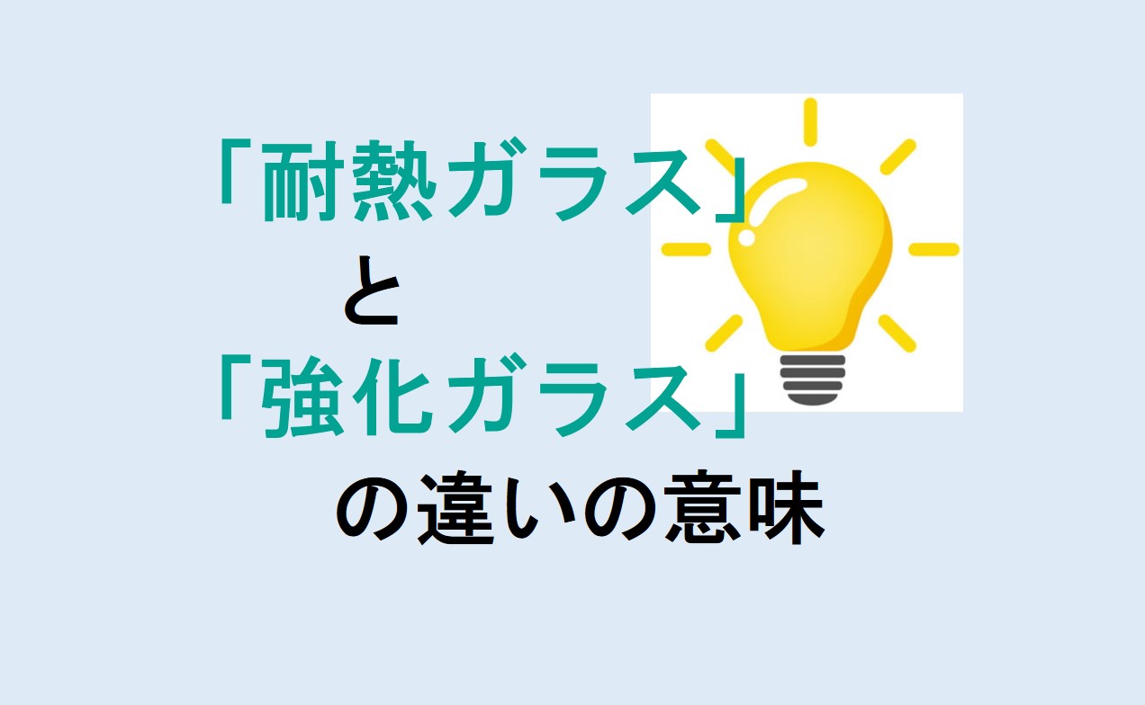 耐熱ガラスと強化ガラスの違い