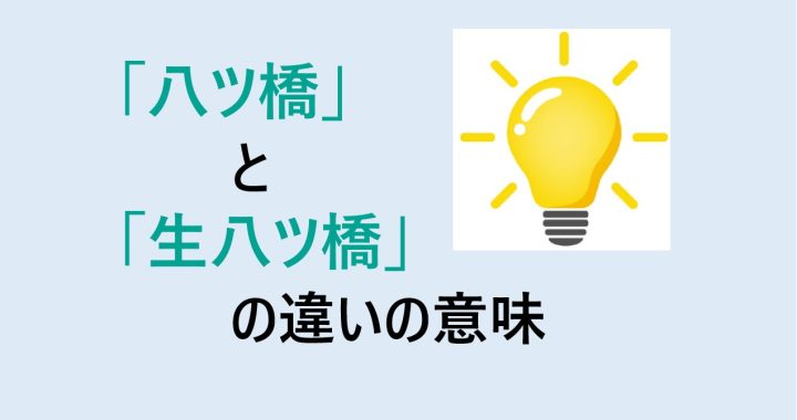 八ツ橋と生八ツ橋の違いの意味を分かりやすく解説！