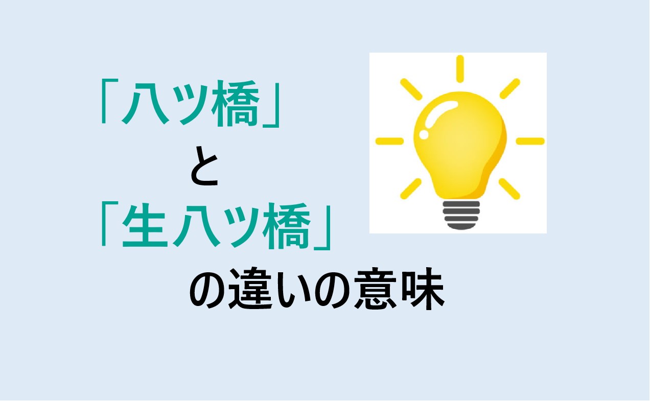 八ツ橋と生八ツ橋の違い