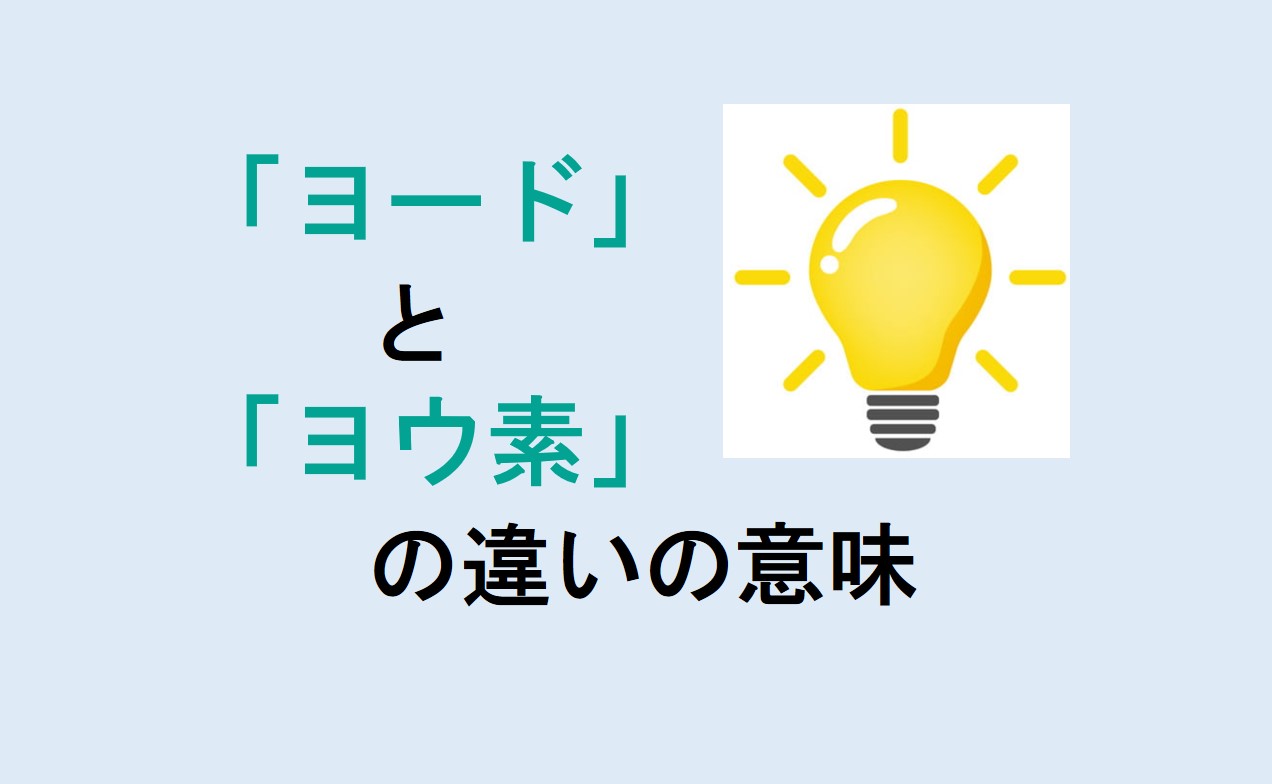 ヨードとヨウ素の違い