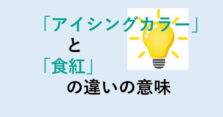 アイシングカラーと食紅の違いの意味を分かりやすく解説！