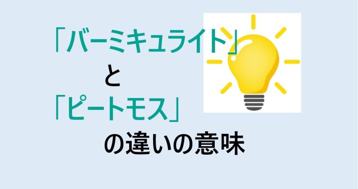 バーミキュライトとピートモスの違いの意味を分かりやすく解説！